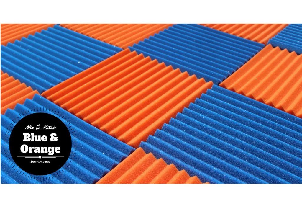 1 Inch Acoustic Foam Wedge Style Panels - 13 Color Options