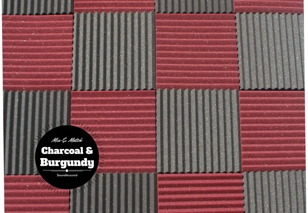 1 Inch Acoustic Foam Wedge Style Panels - 13 Color Options