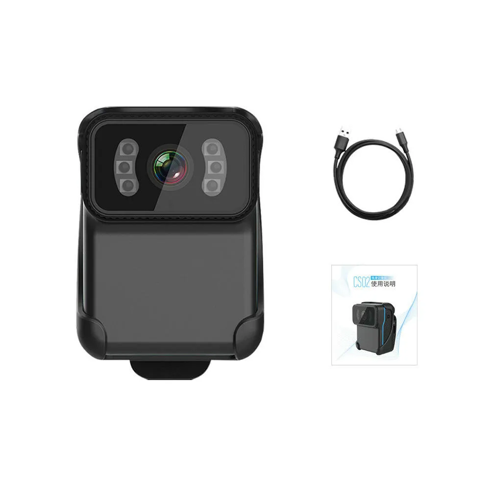 1080P Video Camera Wireless WiFi Action Camera Wide Angle Lens Loop Video Recording Nigh Vision Daily Waterproof Built-in Battery Microphone with Backside Clip
