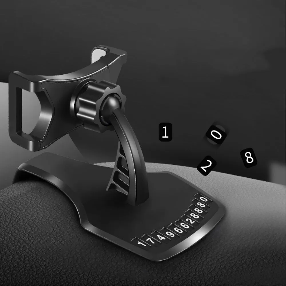 3 in 1 Car GPS Smartphone Holder: Dashboard / Visor Clamp   AC Grid Clip for BLU Studio J5 - Black