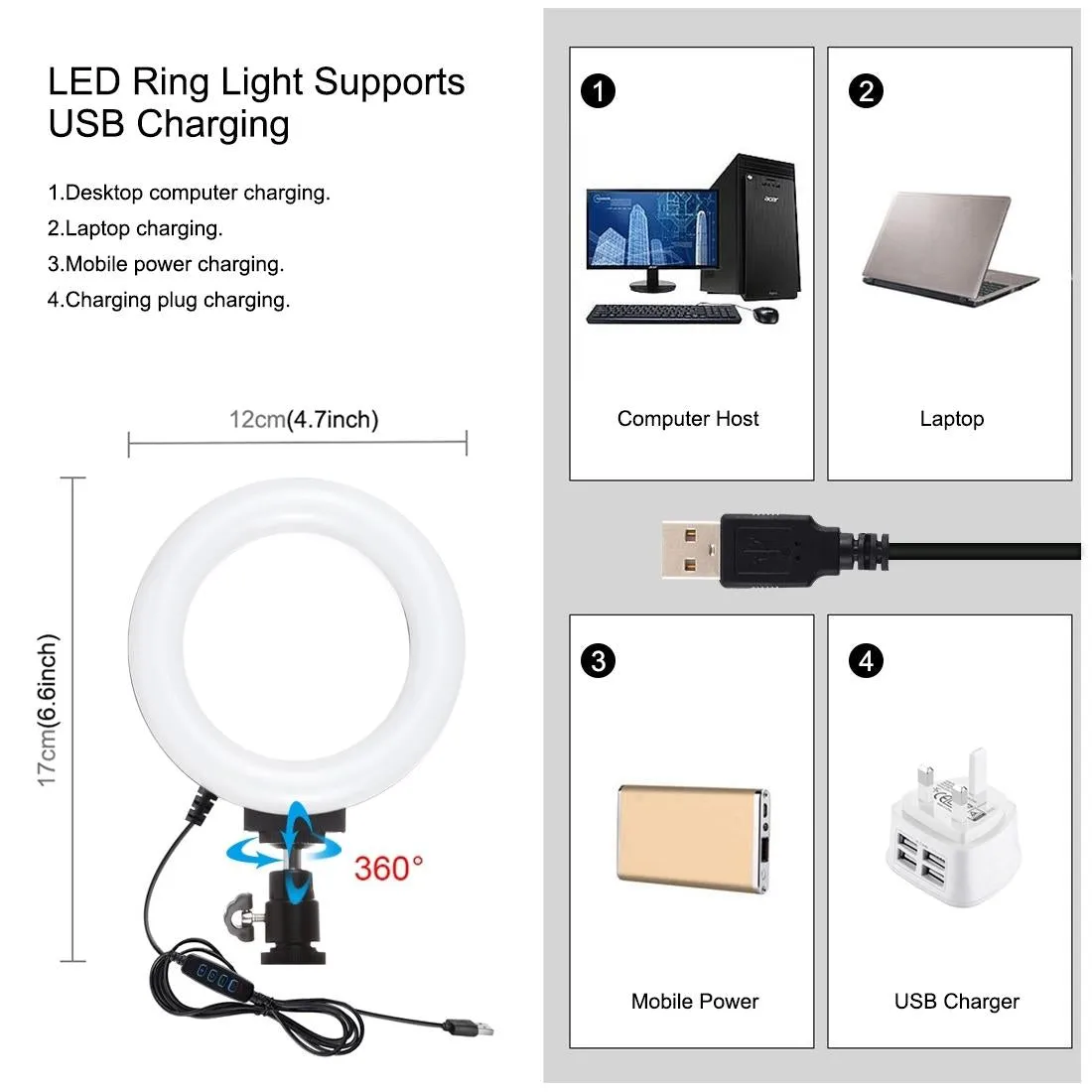 3-In-1 Vlogging Kit With Smartphone Rig Microphone And Led Ring Light