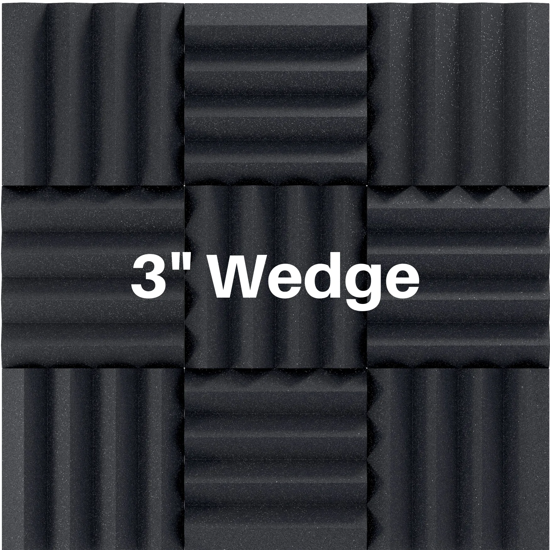 3 Inch Acoustic Foam Wedge Style Panels - 13 Color Options