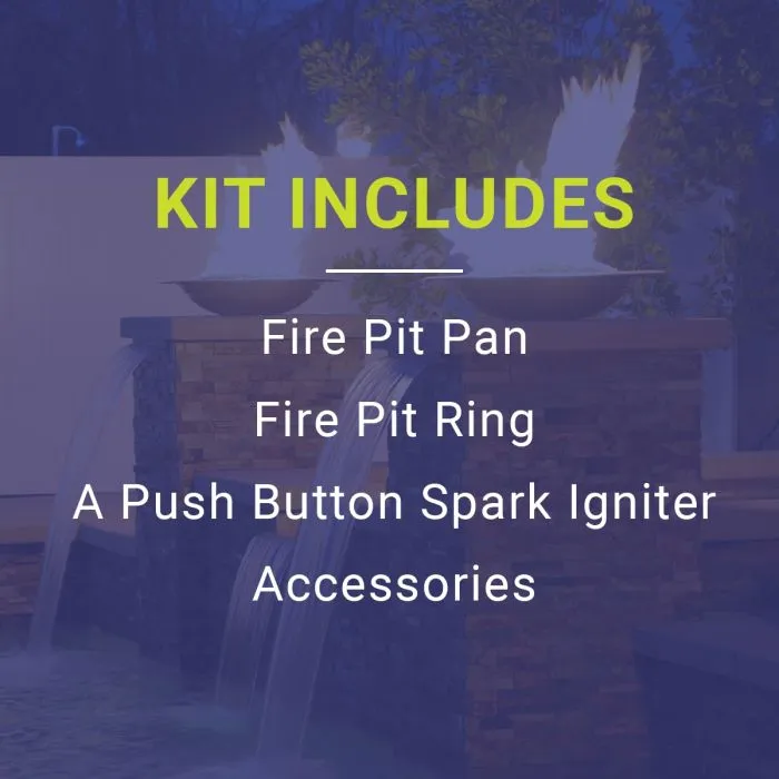 36" x 12" Rectangular Drop-In Pan with Spark Ignition Kit - Propane