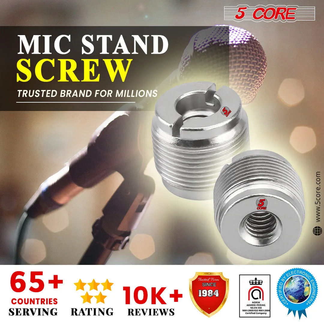 4 Core Mic Stand Adapter Aluminum 5/8 Male to 3/8 Female Screw for