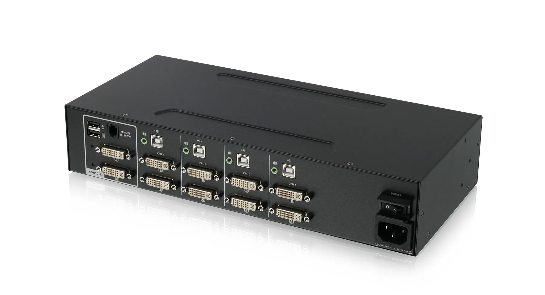 4-Port Dual View DVI Secure KVM Switch w/Audio