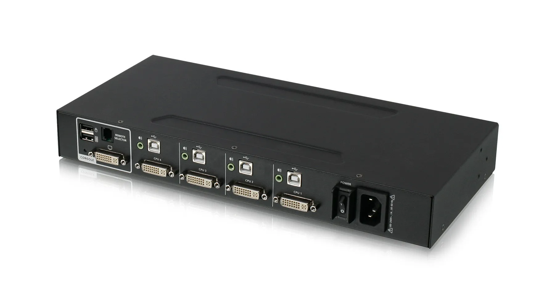 4-Port Single View DVI Secure KVM Switch w/Audio