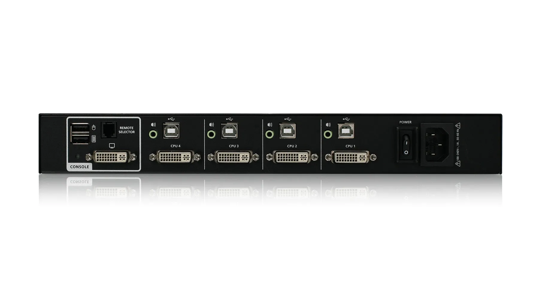4-Port Single View DVI Secure KVM Switch w/Audio