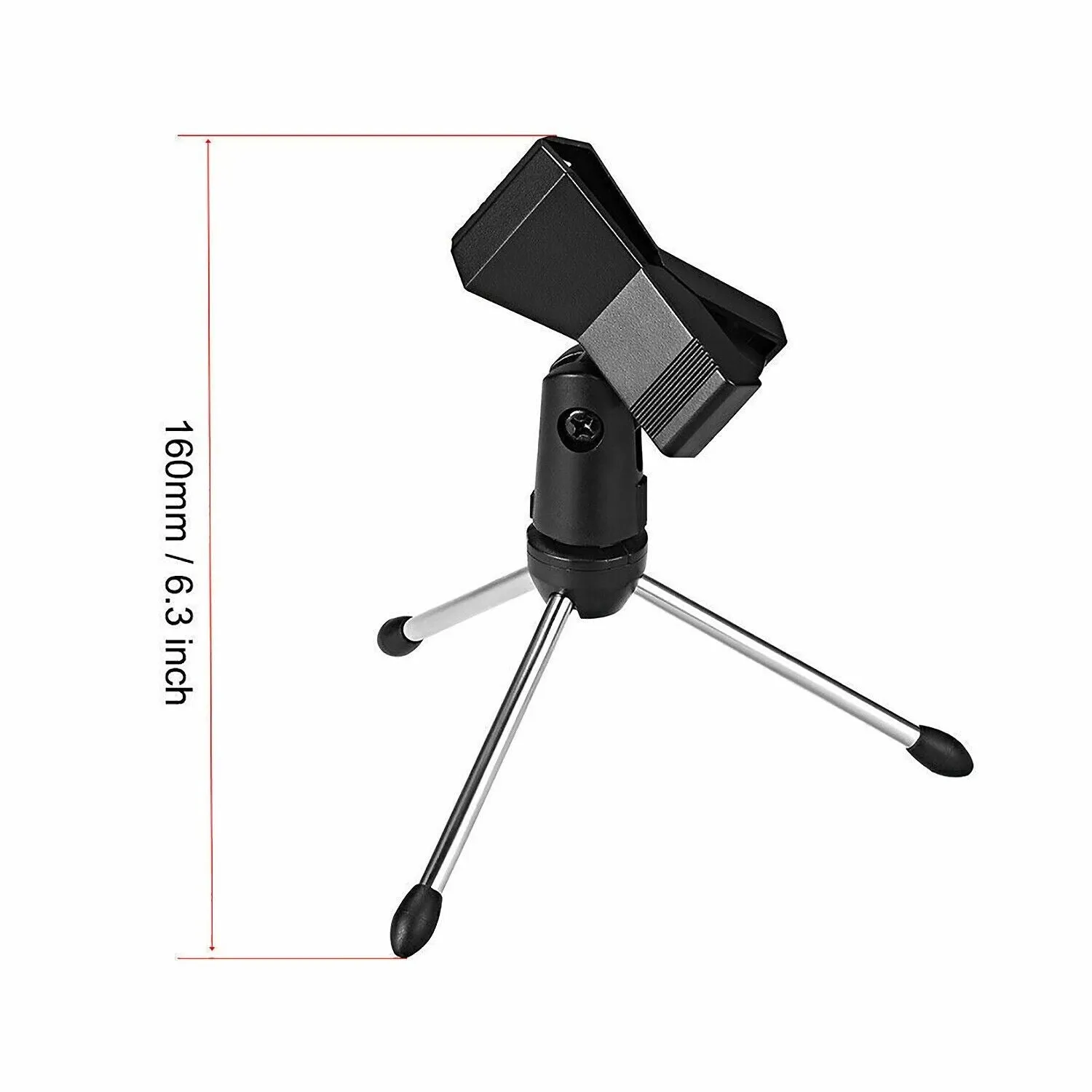 5 Core 2Pcs Adjustable Desktop Microphone Stand Mini Tripod Tabletop