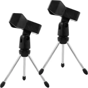 5 Core 2Pcs Adjustable Desktop Microphone Stand Mini Tripod Tabletop