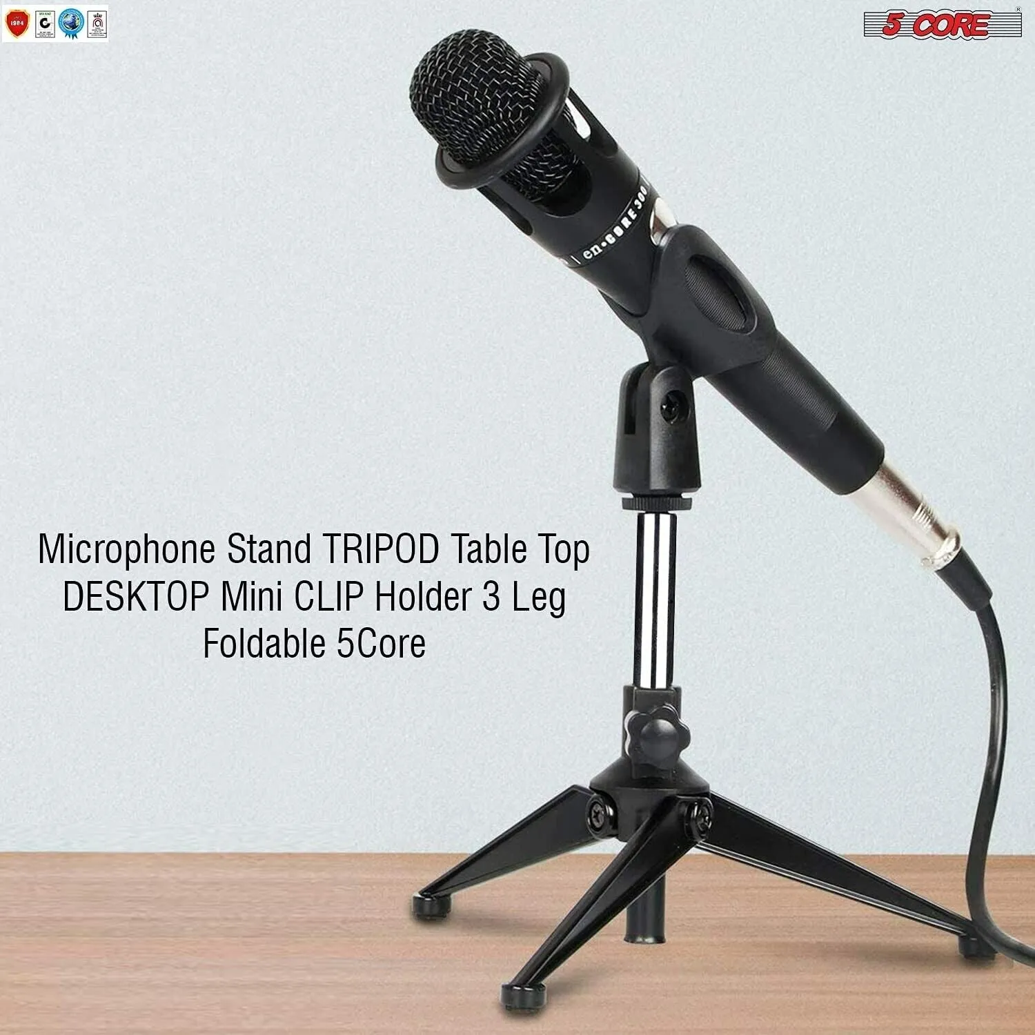 5 Core Premium Mini Microphone Stand Tripod Universal Adjustable Desk
