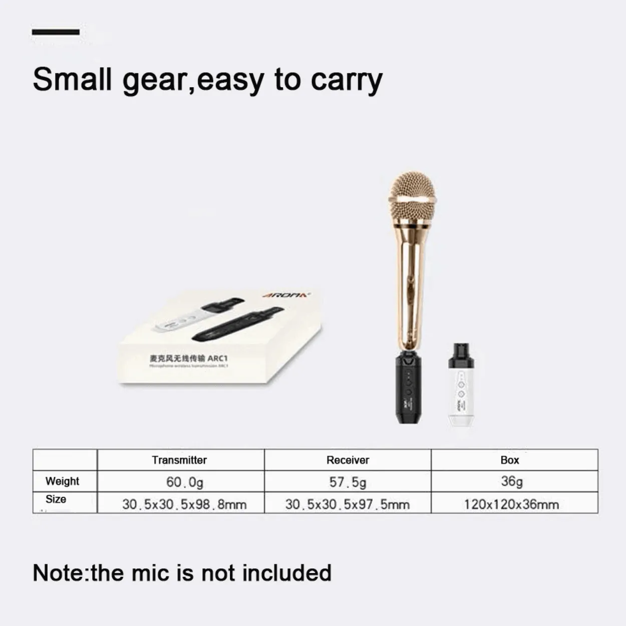 Aroma ARC1 5.8GHZ Wireless Mic Transmission System