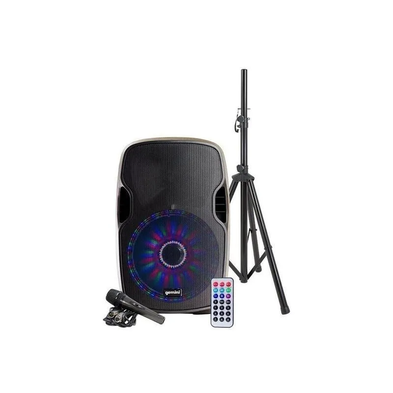 AS-15BLU-LT-PK: 15" Multi-LED Bluetooth Speaker Package