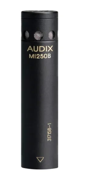 Audix M1250BS Miniature Shotgun Condenser Microphone, Supercardioid, Black