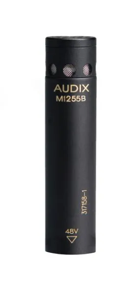 Audix M1255B-O Miniaturized High Output Condenser Microphone for Distance Miking - w/Omni Directional Capsule