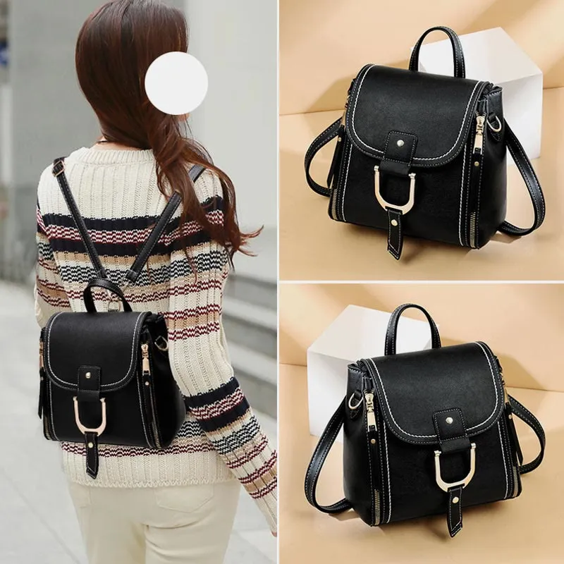 Backpack For Women Large Capacity Retro Vintage Multi-Function Crossbody Bag