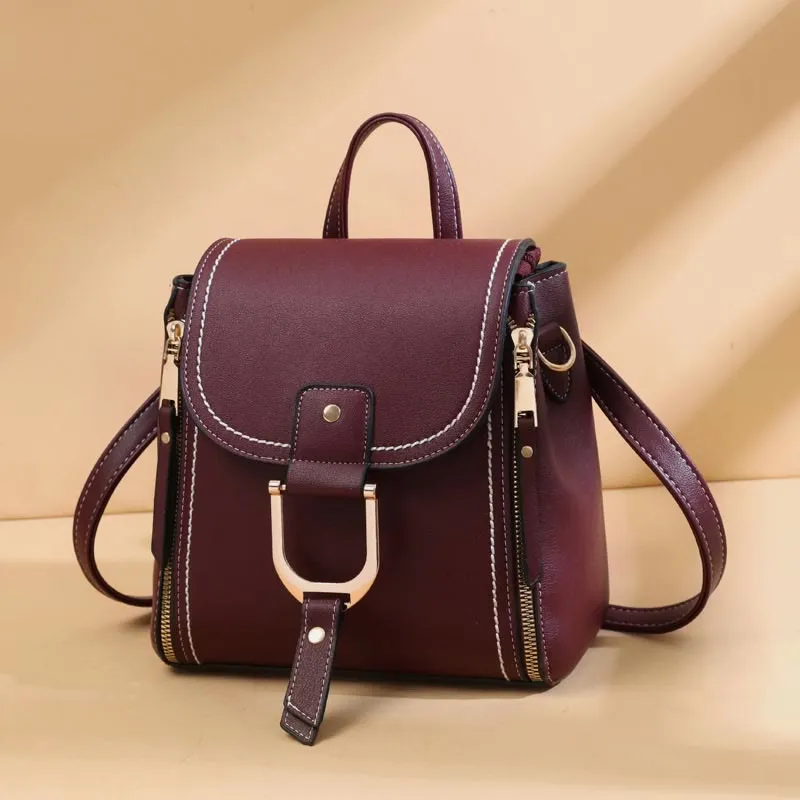 Backpack For Women Large Capacity Retro Vintage Multi-Function Crossbody Bag