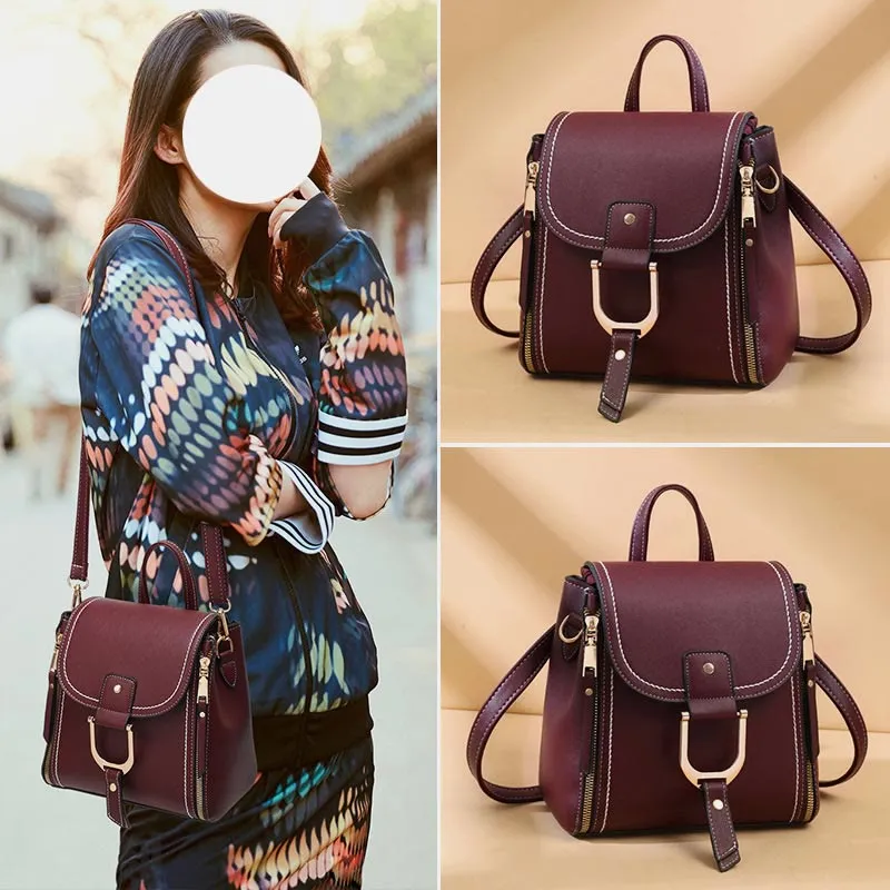 Backpack For Women Large Capacity Retro Vintage Multi-Function Crossbody Bag
