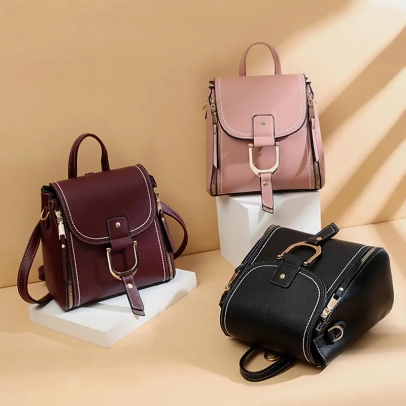 Backpack For Women Large Capacity Retro Vintage Multi-Function Crossbody Bag
