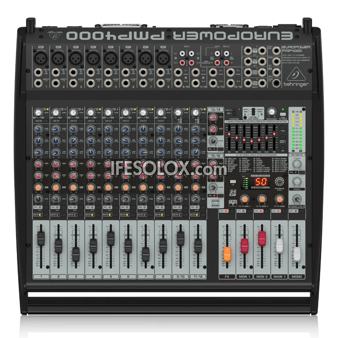 Behringer EUROPOWER PMP4000 16 Channel Powered Mixer with Multi-FX Processor - Brand New
