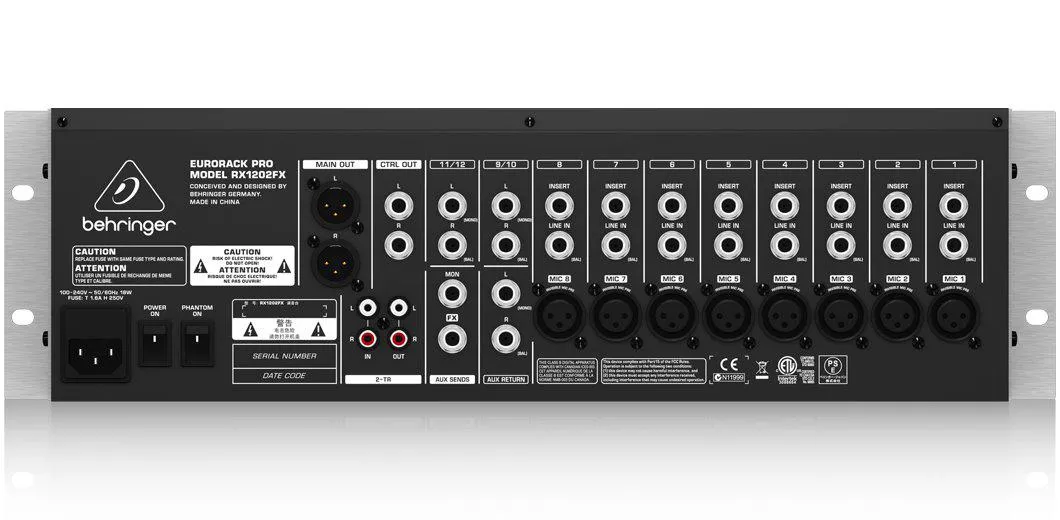 Behringer Eurorack Pro RX1202FX Mixer