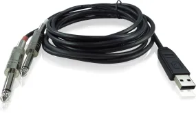 Behringer Line 2 USB Line-In To USB Audio Interface Cable
