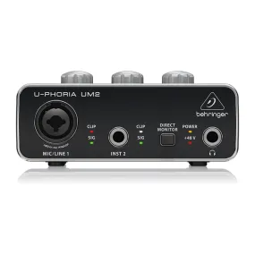 Behringer U-PHORIA UM2 2 x 2 Audio interface with USB 2.0