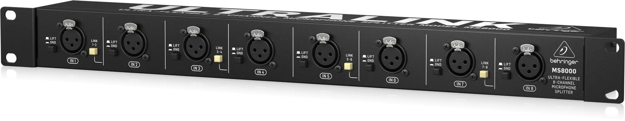 Behringer Ultralink MS8000 Ultra-Flexible 8-Channel Microphone Splitter