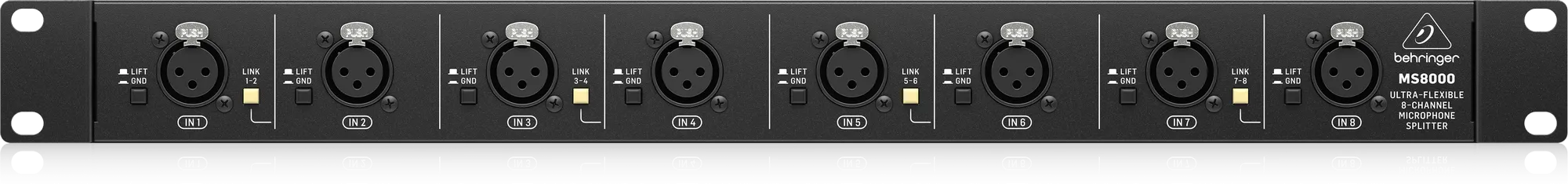 Behringer Ultralink MS8000 Ultra-Flexible 8-Channel Microphone Splitter