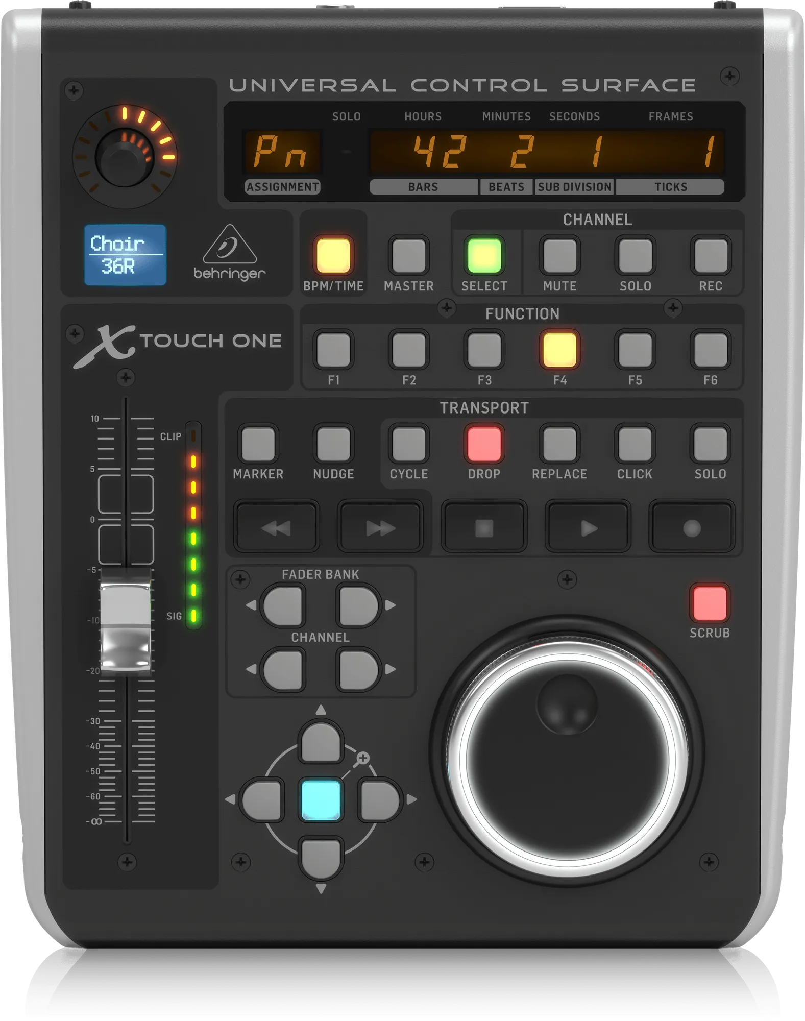 Behringer X-Touch One Universal Control Surface with Touch-Sensitive Motor Fader and LCD Scribble Strip