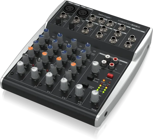 Behringer XENYX 802S Premium Analog 8-Input Mixer with USB Streaming Interface - Each