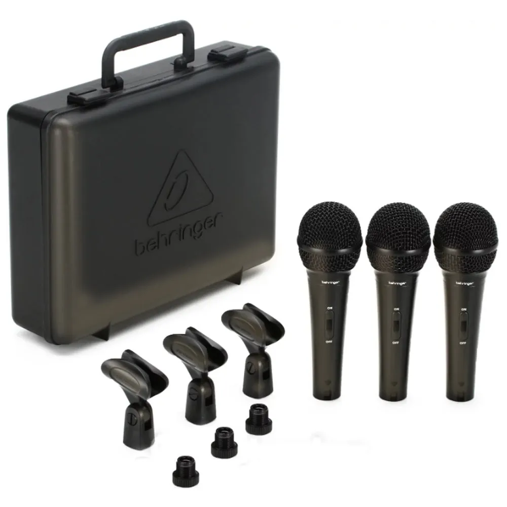Behringer XM1800S Dynamic Vocal & Instrument Microphone (3-pack)