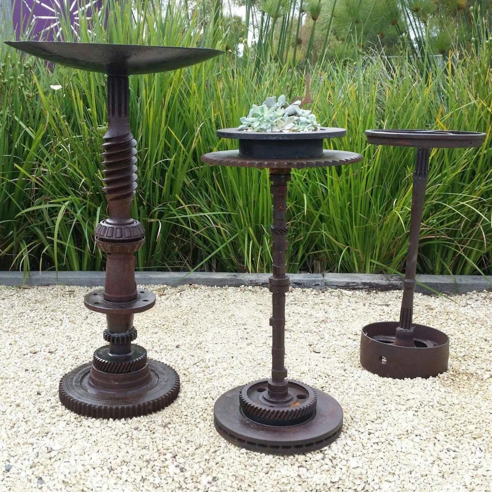 Birdbaths and Plant stands