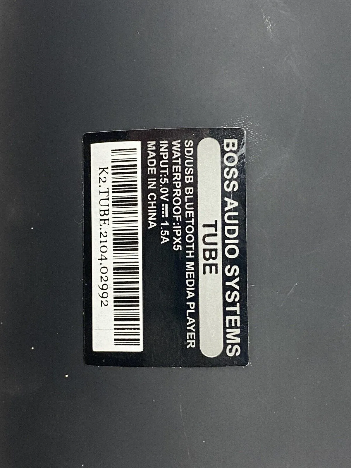 Boss Audio Systems TUBE SD/USB Bluetooth Media Player IPX5 Tested No Power Cord