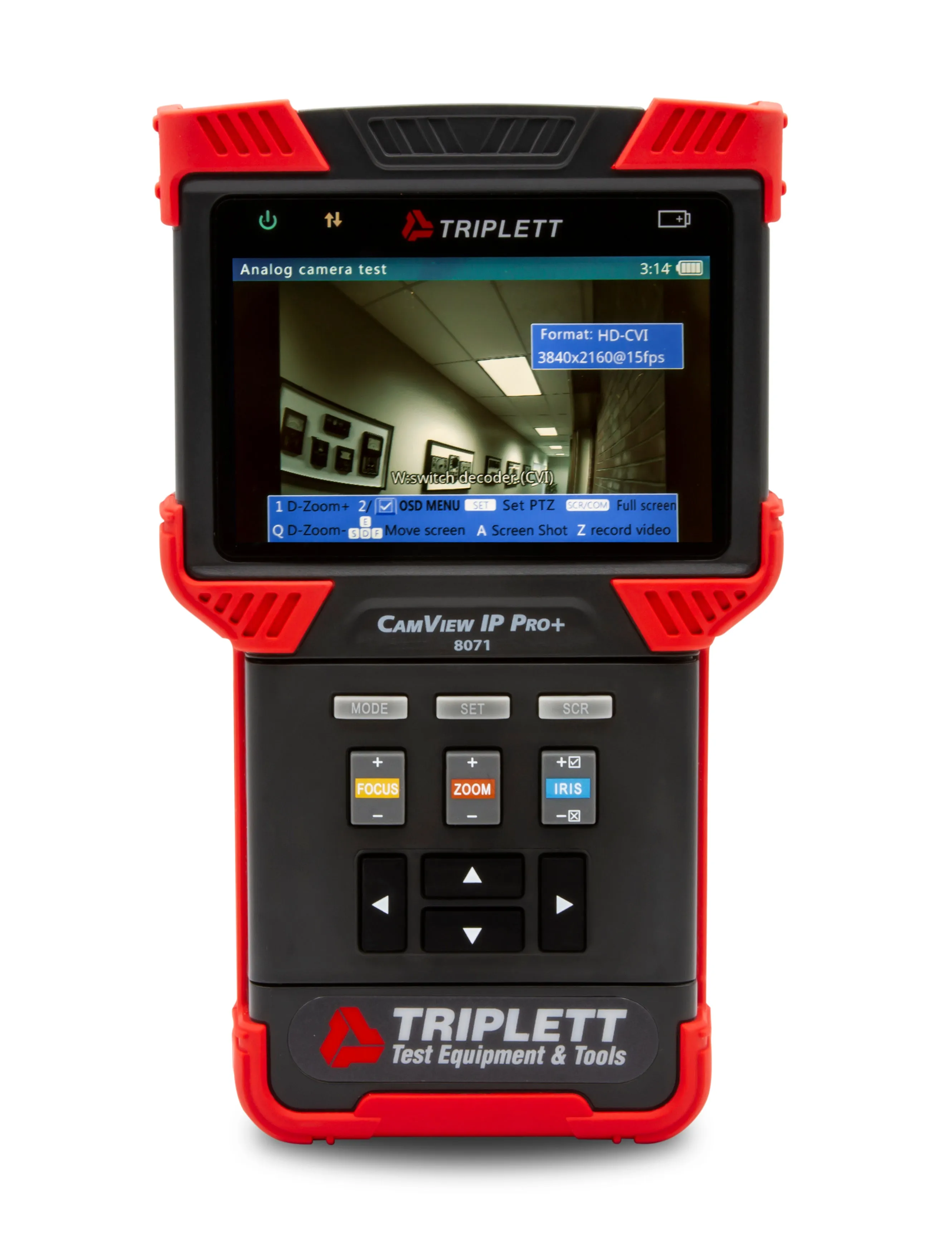 CamView IP Pro ™ IP and Analog Security Camera Tester: H.265, AHD 2.0, HD-TVI 3.0, HD-CVI 3.0, and NTSC/PAL  - (8071)