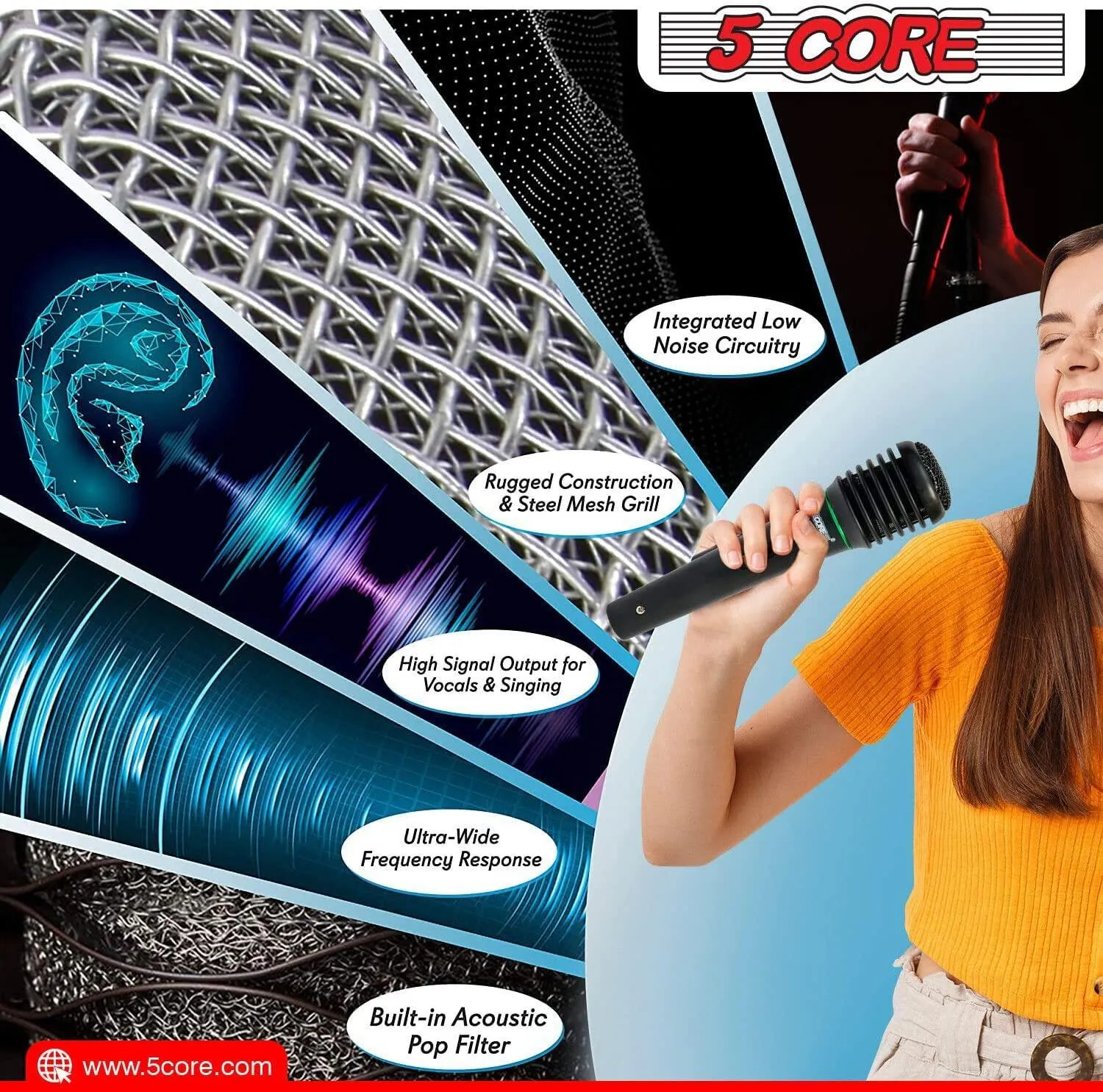 Cardioid Microphone with 12ft XLR Connector 308P