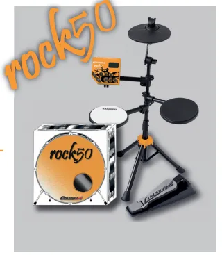Carlsbro ROCK50 3-Piece Compact Electronic Digital Drum Kit