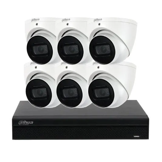 Dahua 5 MP   8 Channles Kit: 6 x Fixed Lens Turret Cameras, NVR, NYS-K5086W