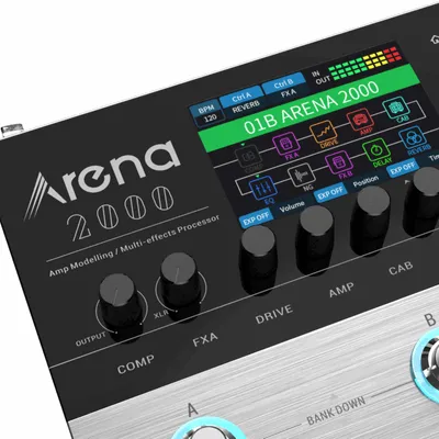 Donner Arena 2000 Multi-Effect Guitar Pedal AMP Modeling Multiple Effects Processor