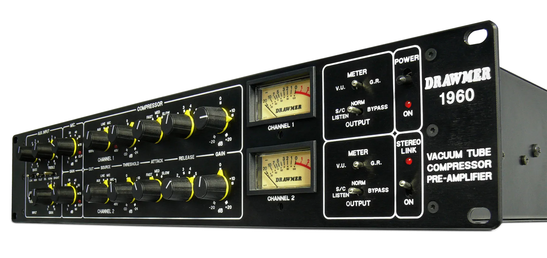 Drawmer 1960 2U-Dual Vacuum Tube Compressor/Mic Pre-Amp