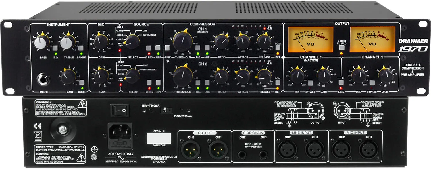 Drawmer 1970 - Dual FET Compressor and Preamplifier