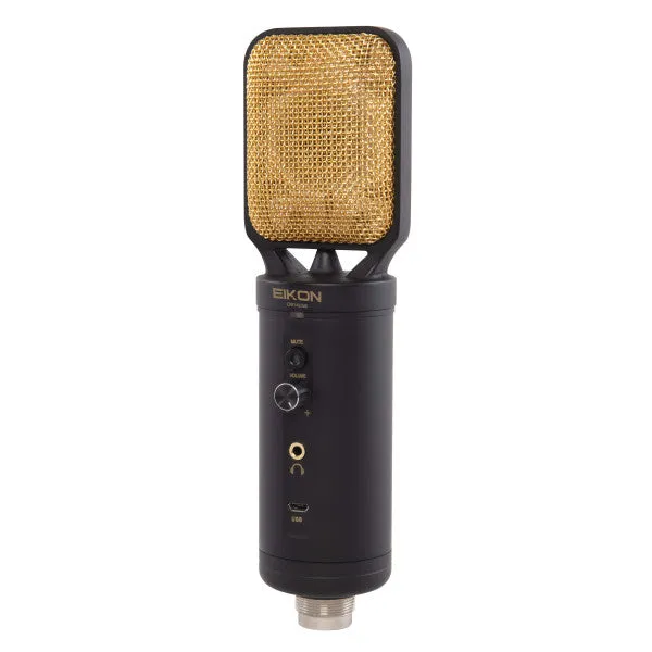 Eikon CM14USB USB   XLR Condenser Studio Microphone with USB Interface (Black & Gold)