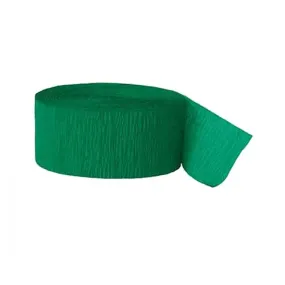 Emerald Green Crepe Paper Streamer - 25m