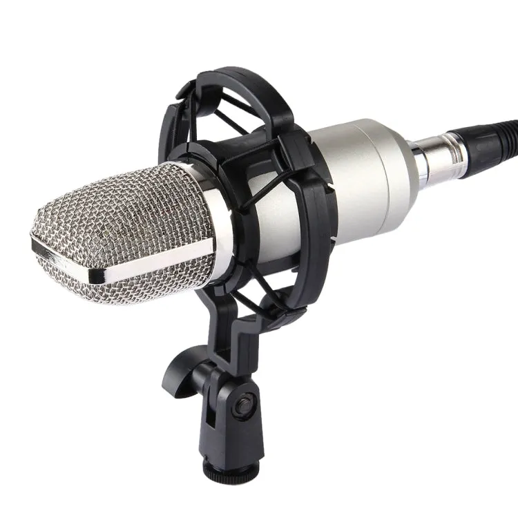 FIFINE F-700 Studio-Quality Condenser Microphone with Shock Mount for Broadcasting and Recording, Includes 3.5mm Earphone Port and 2.5m Cable Length