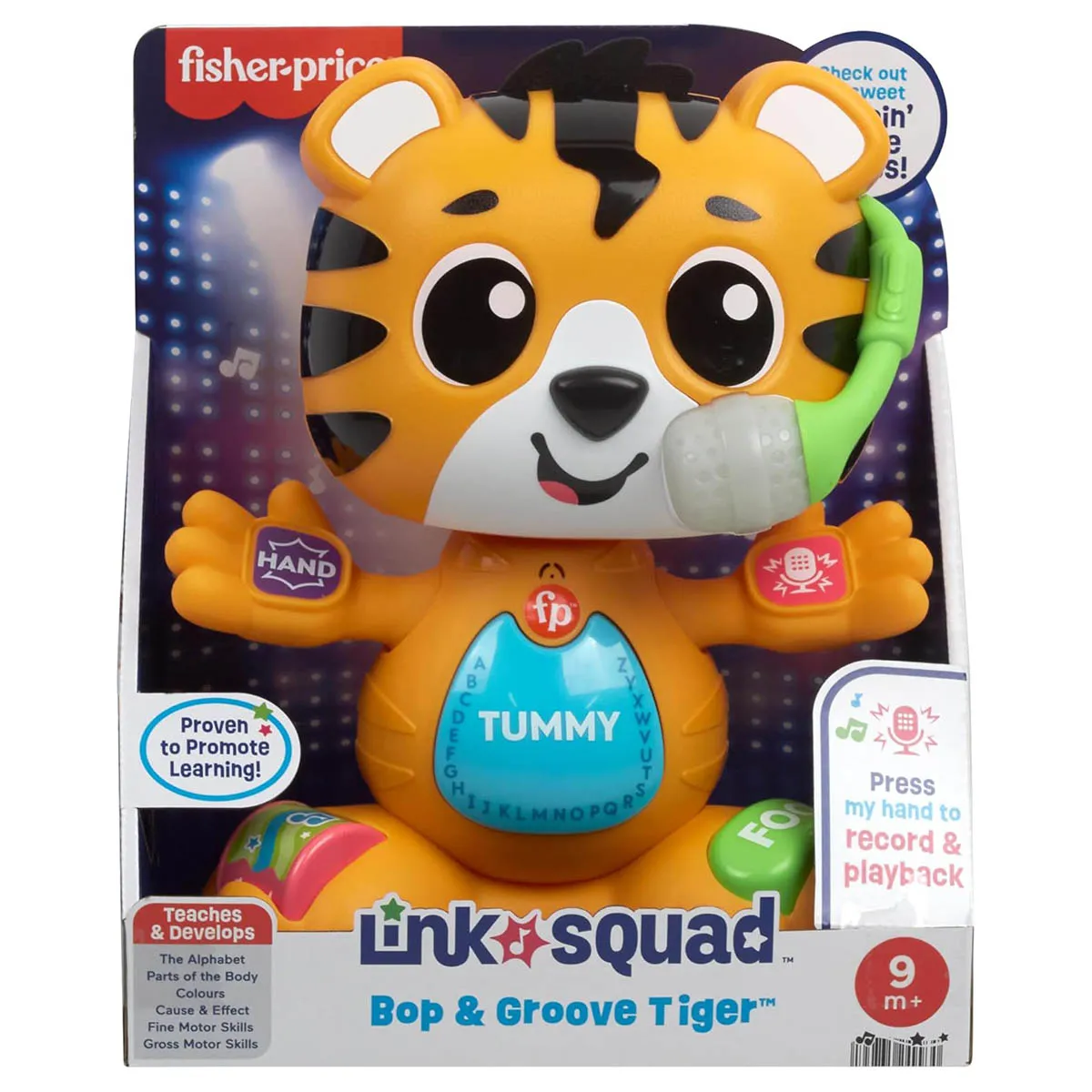 Fisher-Price Link Squad Bop & Groove Tiger Interactive Learning Toy