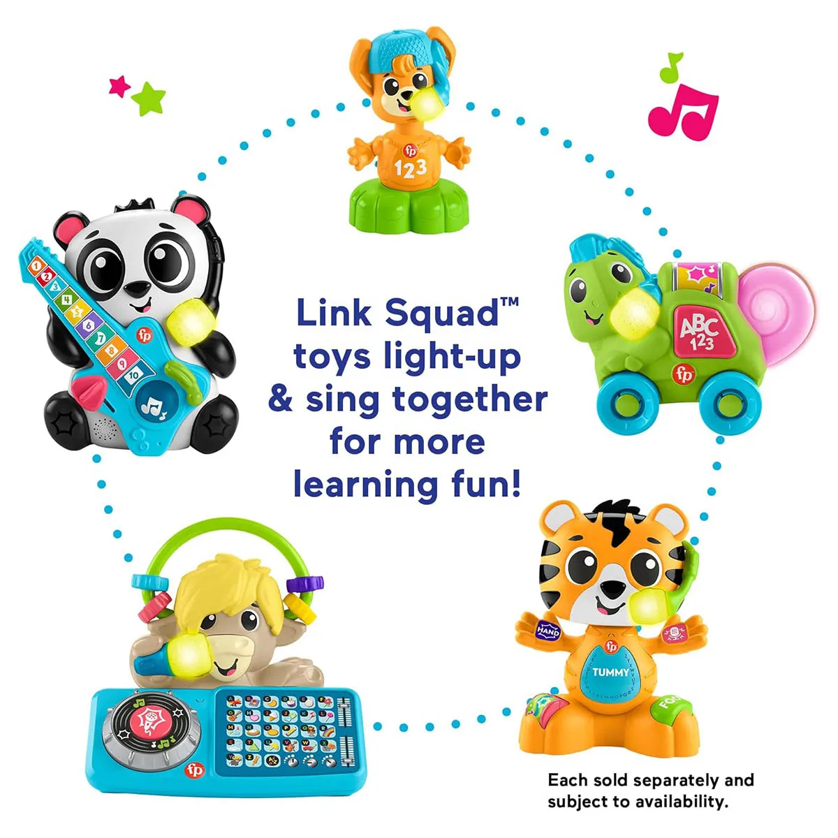 Fisher-Price Link Squad Bop & Groove Tiger Interactive Learning Toy