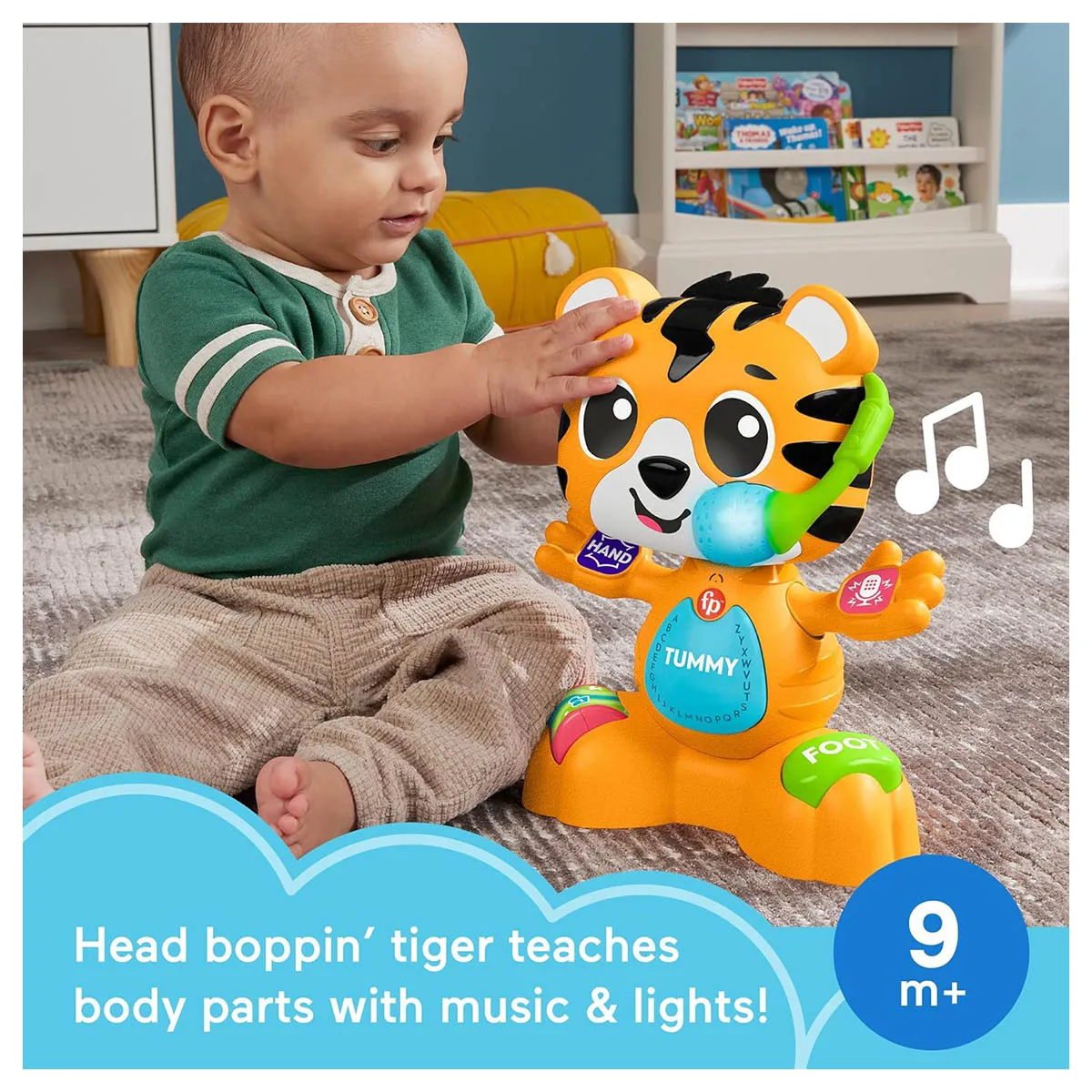 Fisher-Price Link Squad Bop & Groove Tiger Interactive Learning Toy
