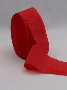 Flame Red Crepe Paper Streamers 81' Long
