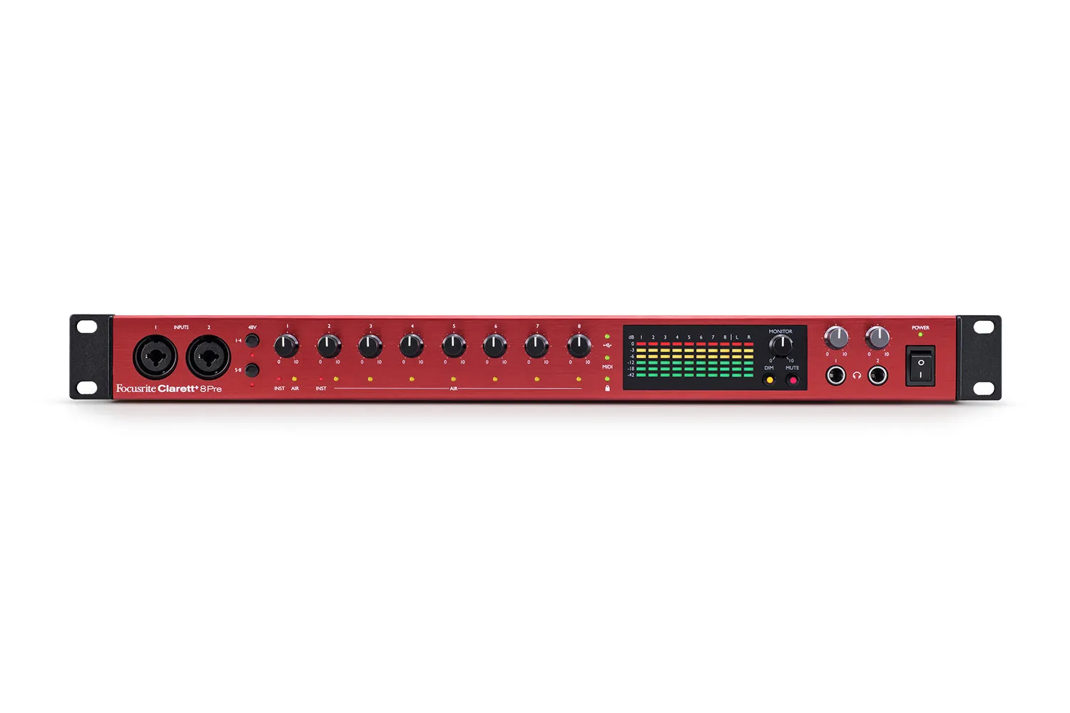 High-Performance Focusrite Clarett  8 Pre USB Studio-Grade Audio Interface with 18 Inputs and 20 Outputs