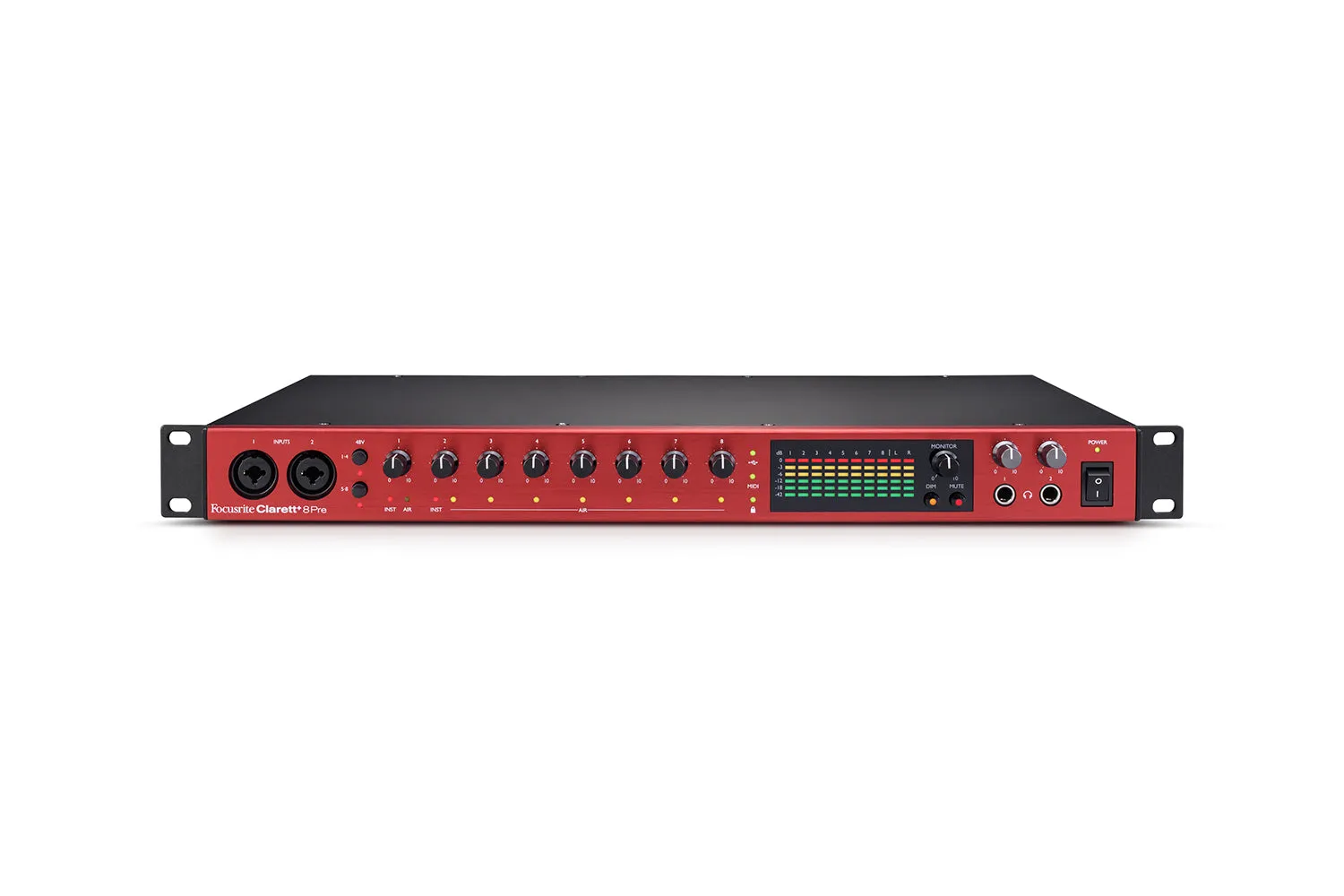 High-Performance Focusrite Clarett  8 Pre USB Studio-Grade Audio Interface with 18 Inputs and 20 Outputs