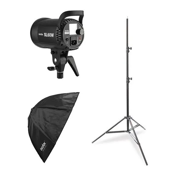 Godox SL-60W LED Starter Kit (Including Large Softbox and Light Stand) - Bundle